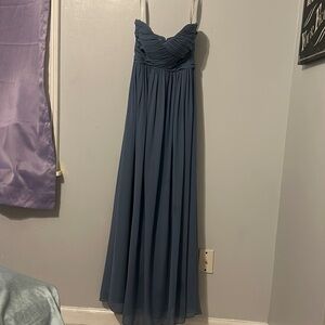 bill vekoff beautiful blue strapless bridesmaid dress never worn